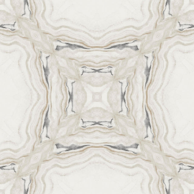 Antonina Vella Stone Kaleidoscope Grey/Black Wallpaper