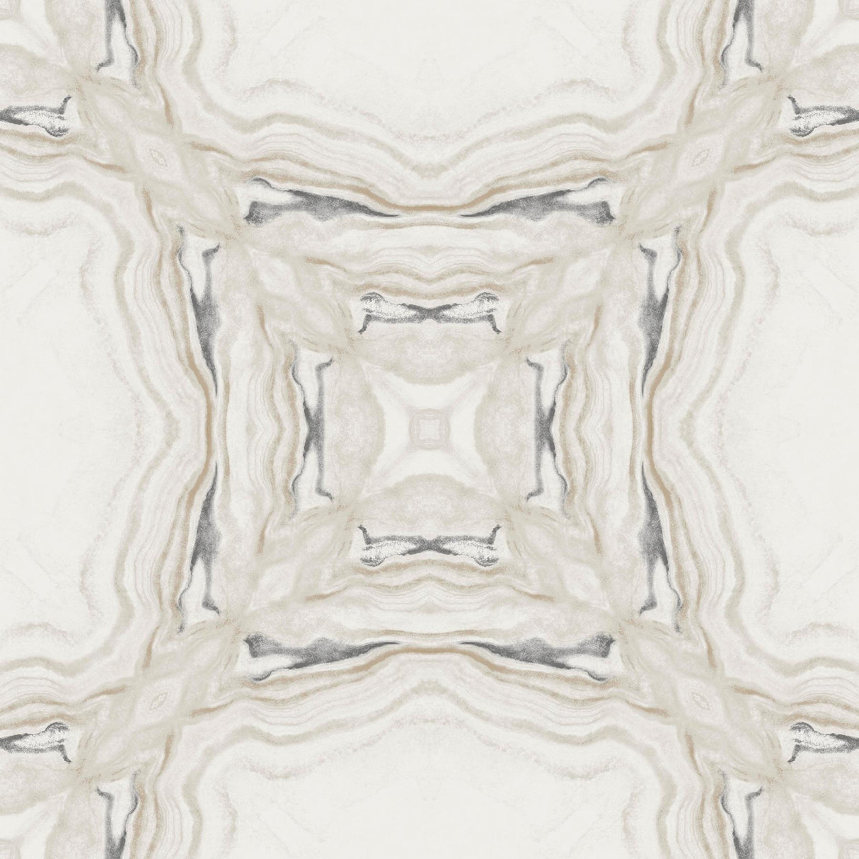 Antonina Vella Stone Kaleidoscope Grey/Black Wallpaper