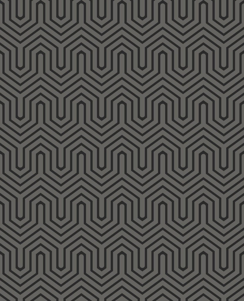 Ashford House Labyrinth Black Pearl Wallpaper