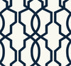 Ashford House Hourglass Trellis Navy Blue Wallpaper