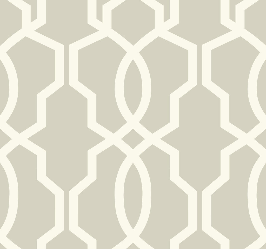 Ashford House Hourglass Trellis light grey/white Wallpaper