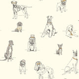 Ashford House Dog's Life silver/metallic gold Wallpaper