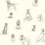 Ashford House Dog's Life silver/metallic gold Wallpaper