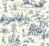 Ashford House Seasons Toile navy/off-white Wallpaper