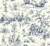 Ashford House Seasons Toile navy/off-white Wallpaper