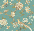 Ashford House Fanciful blue/brass/green Wallpaper