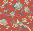Ashford House Fanciful orange/blue/beige Wallpaper
