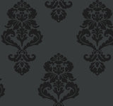 York Graphic Damask Blacks Wallpaper