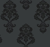 York Graphic Damaskin Blacks Blacks Wallpaper