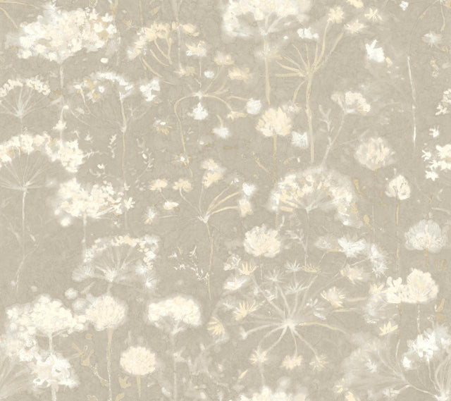 Candice Olson Botanical Fantasy Light Grey Wallpaper