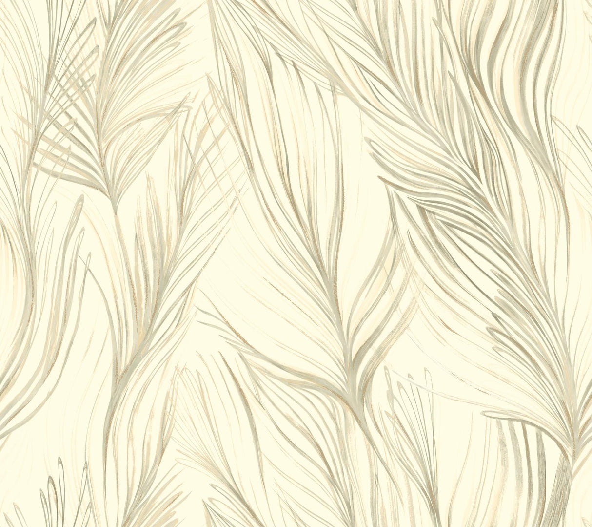 Candice Olson Peaceful Plume Beige Wallpaper