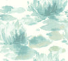 Candice Olson Water Lily Blue Wallpaper