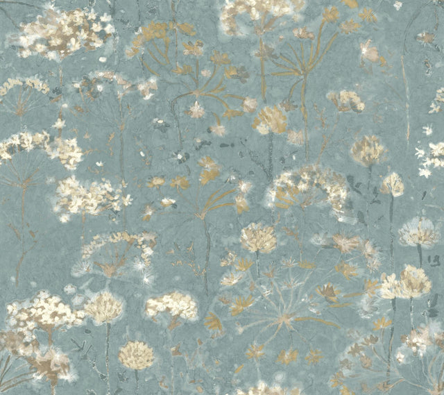 Candice Olson Botanical Fantasy Blue Wallpaper