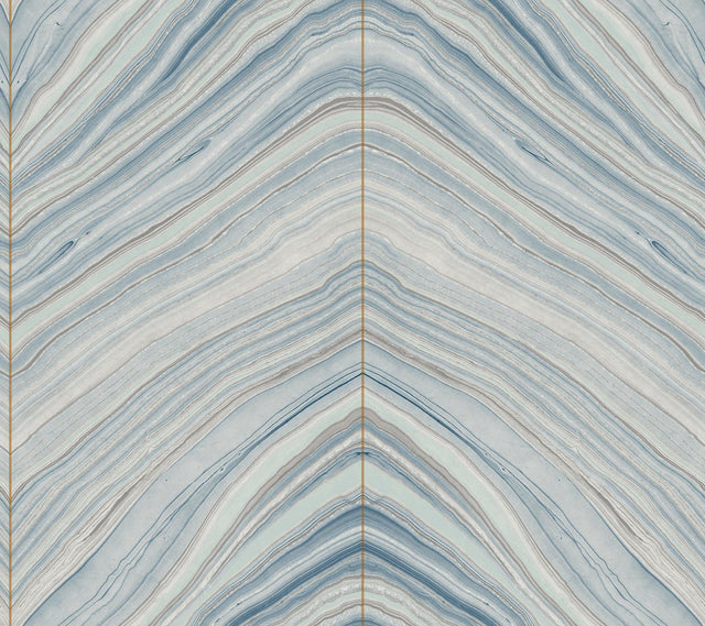 Candice Olson Onyx Strata Blue Wallpaper