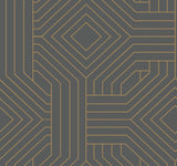 Candice Olson Diverging Diamonds Dark Gray Wallpaper