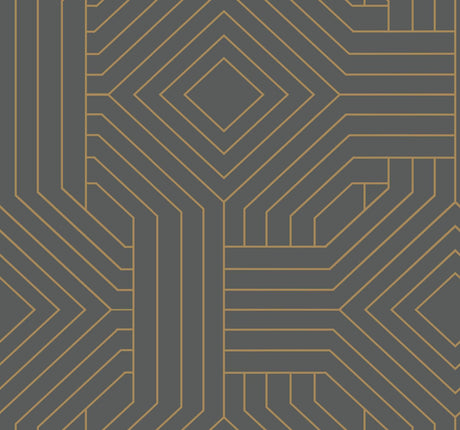 Candice Olson Diverging Diamonds Dark Gray Wallpaper