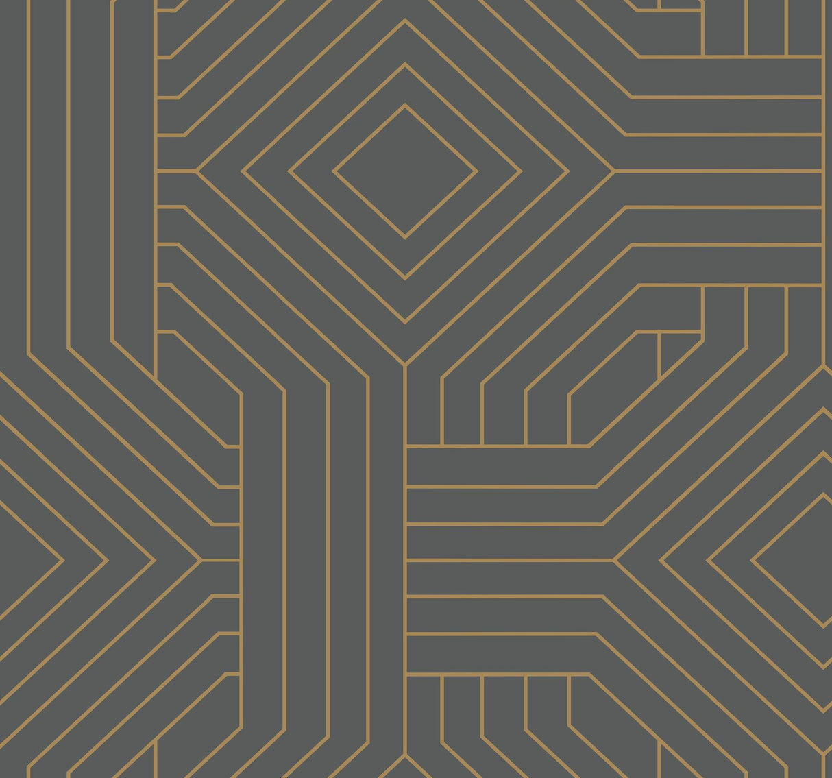 Candice Olson Diverging Diamonds Dark Gray Wallpaper