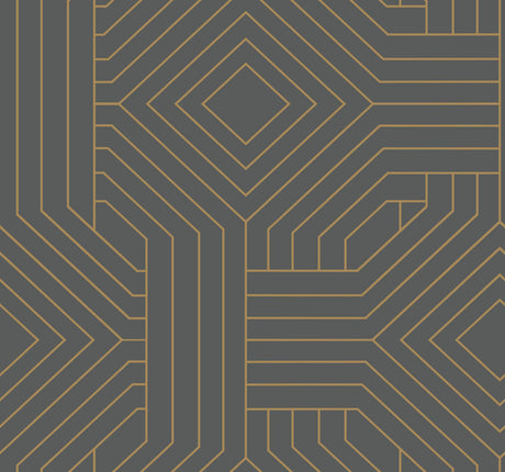 Candice Olson Diverging Diamonds Dark Gray Wallpaper