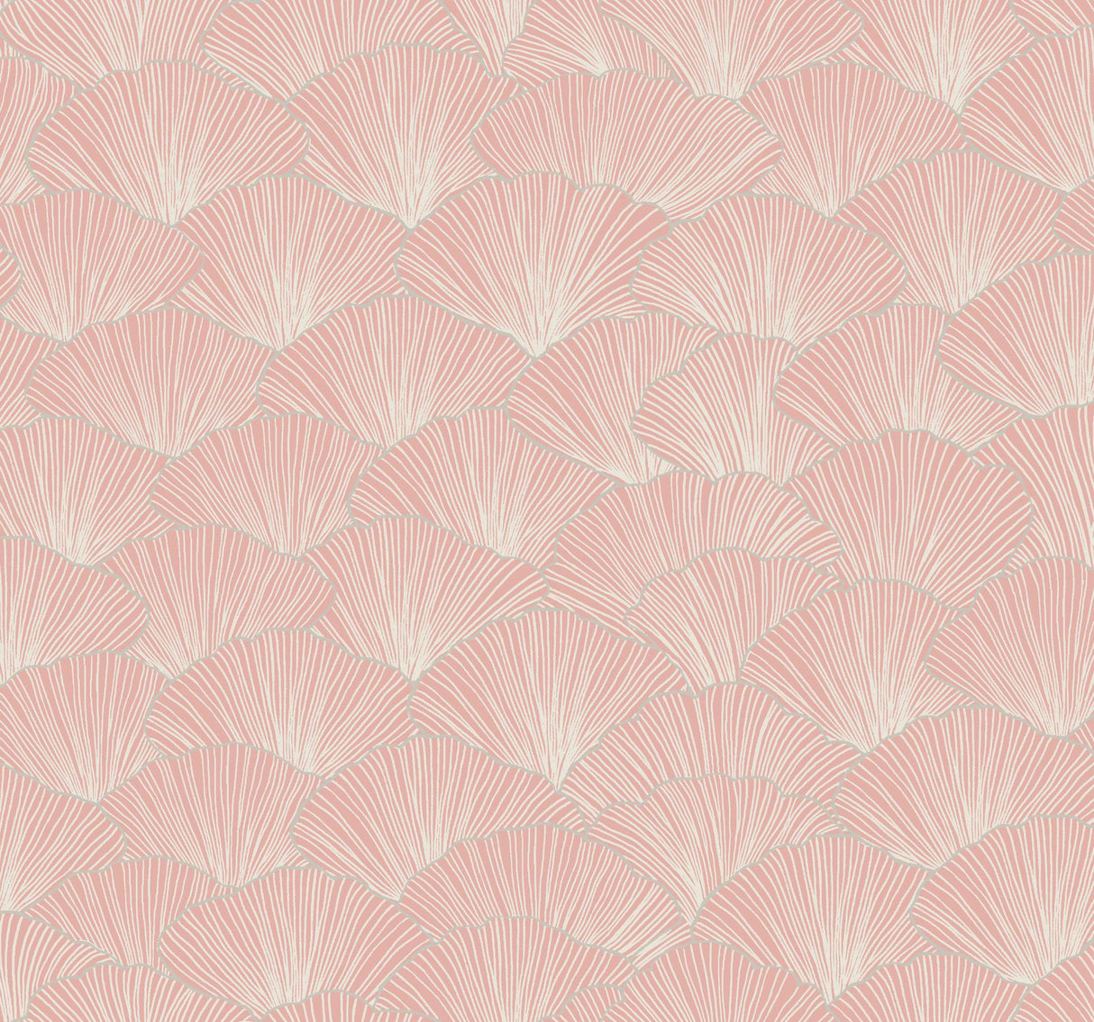 Candice Olson Luminous Ginkgo Coral Wallpaper