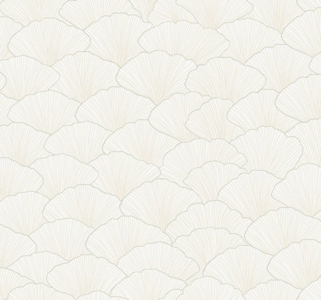 Candice Olson Luminous Ginkgo White/Cream Wallpaper