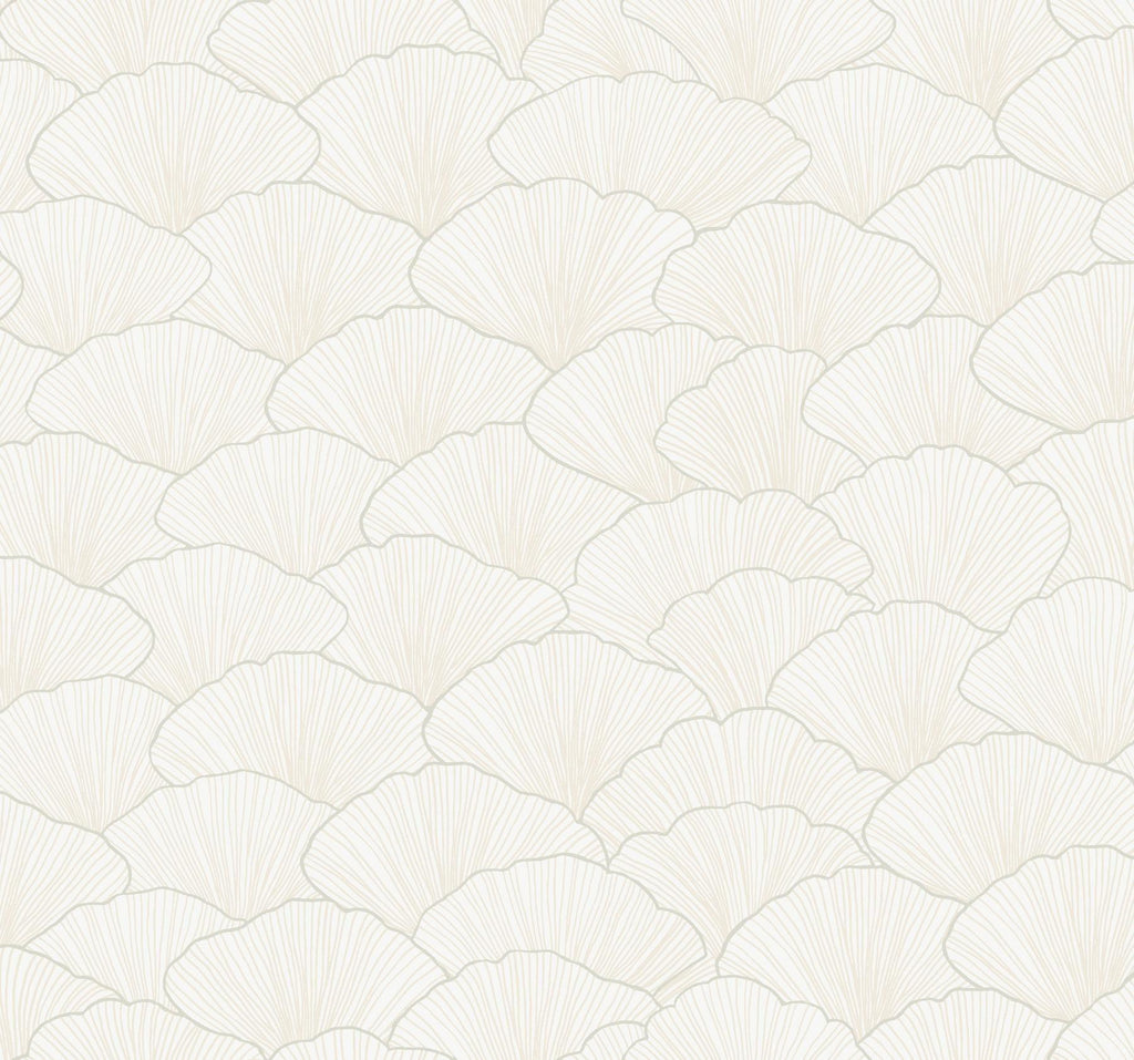 Candice Olson Luminous Ginkgo White/Cream Wallpaper