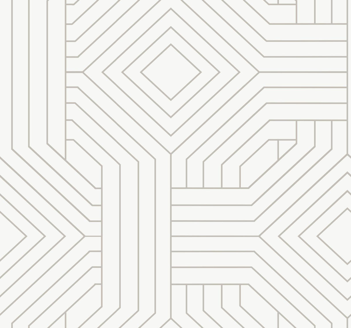 Candice Olson Diverging Diamonds White Wallpaper