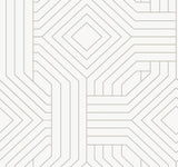 Candice Olson Diverging Diamonds White Wallpaper