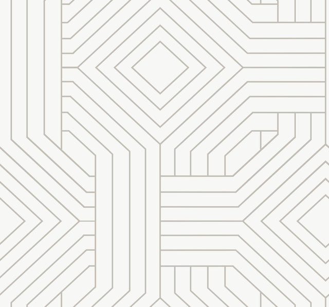 Candice Olson Diverging Diamonds White Wallpaper