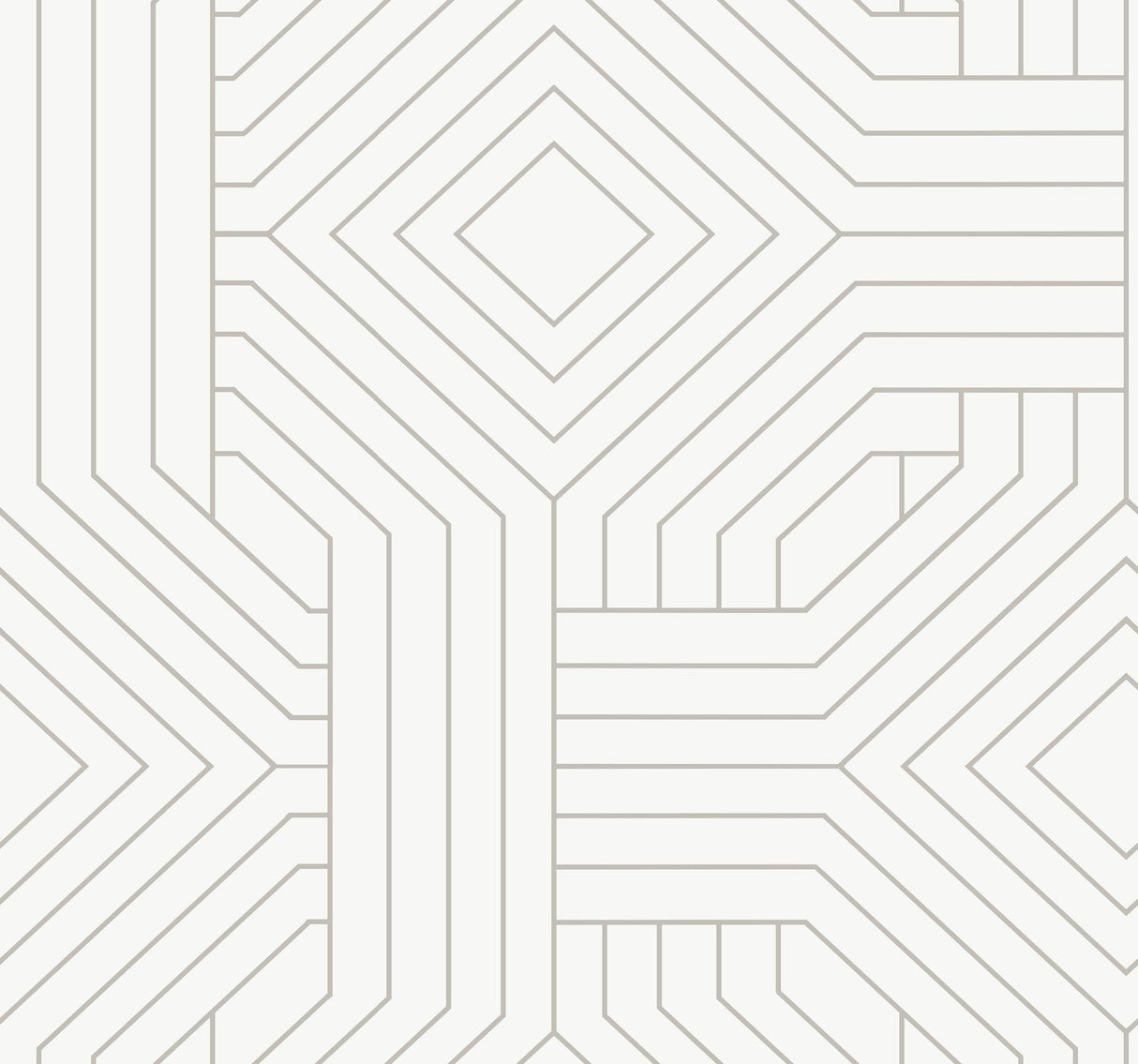 Candice Olson Diverging Diamonds White Wallpaper