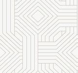 Candice Olson Diverging Diamonds White Wallpaper