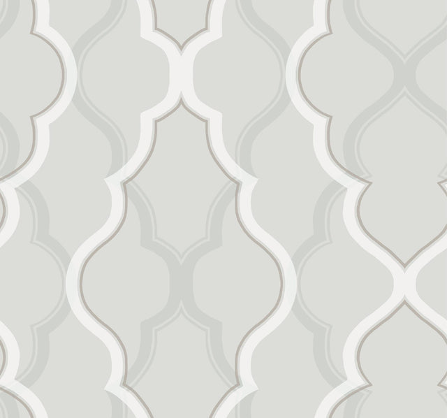 Candice Olson Double Damask Silver Wallpaper