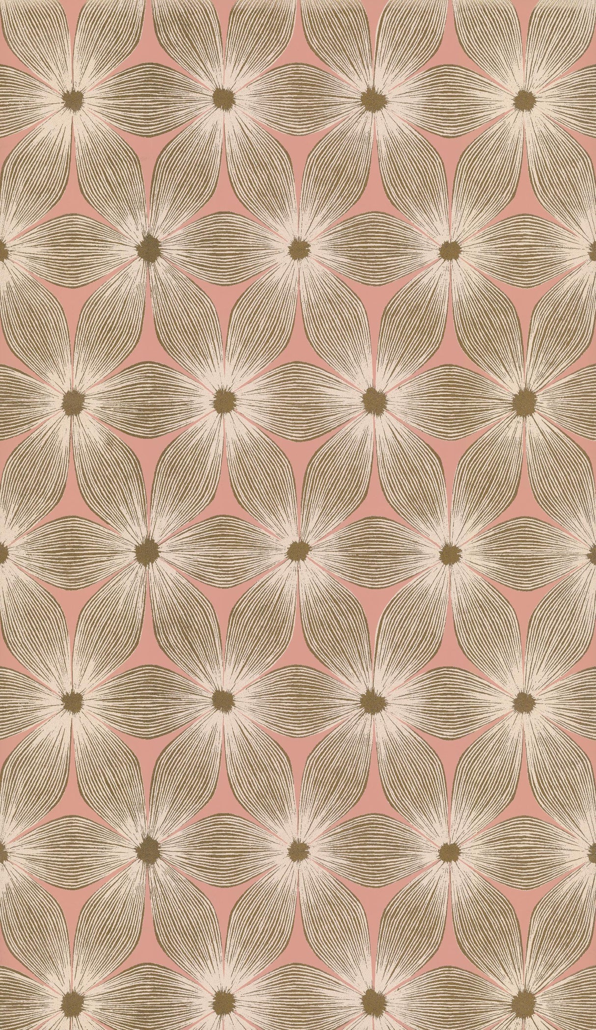 Candice Olson Everlasting Coral/Gold Wallpaper