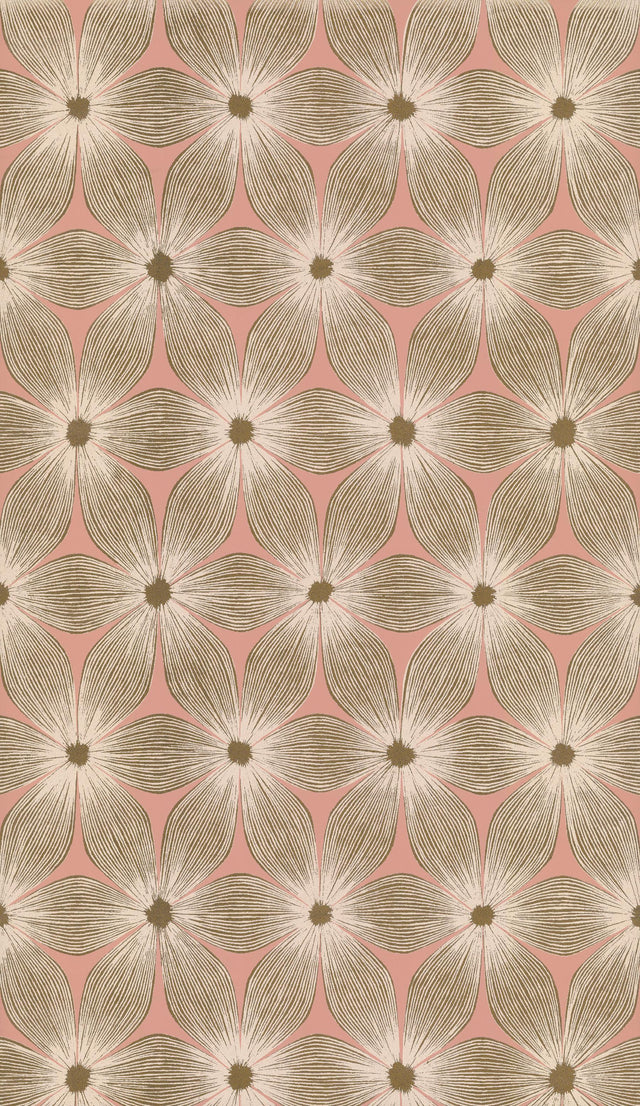 Candice Olson Everlasting Coral/Gold Wallpaper