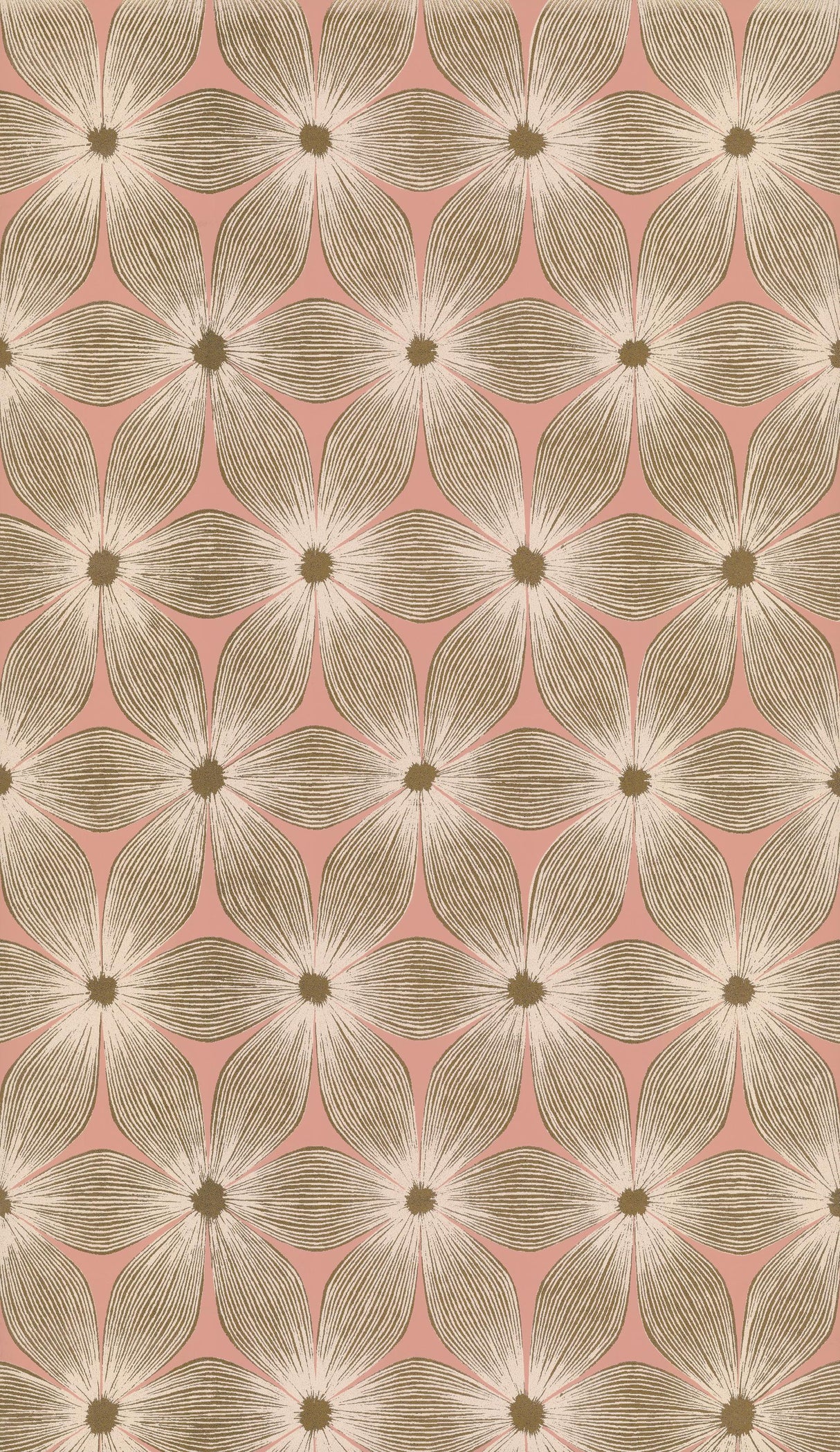 Candice Olson Everlasting Coral/Gold Wallpaper