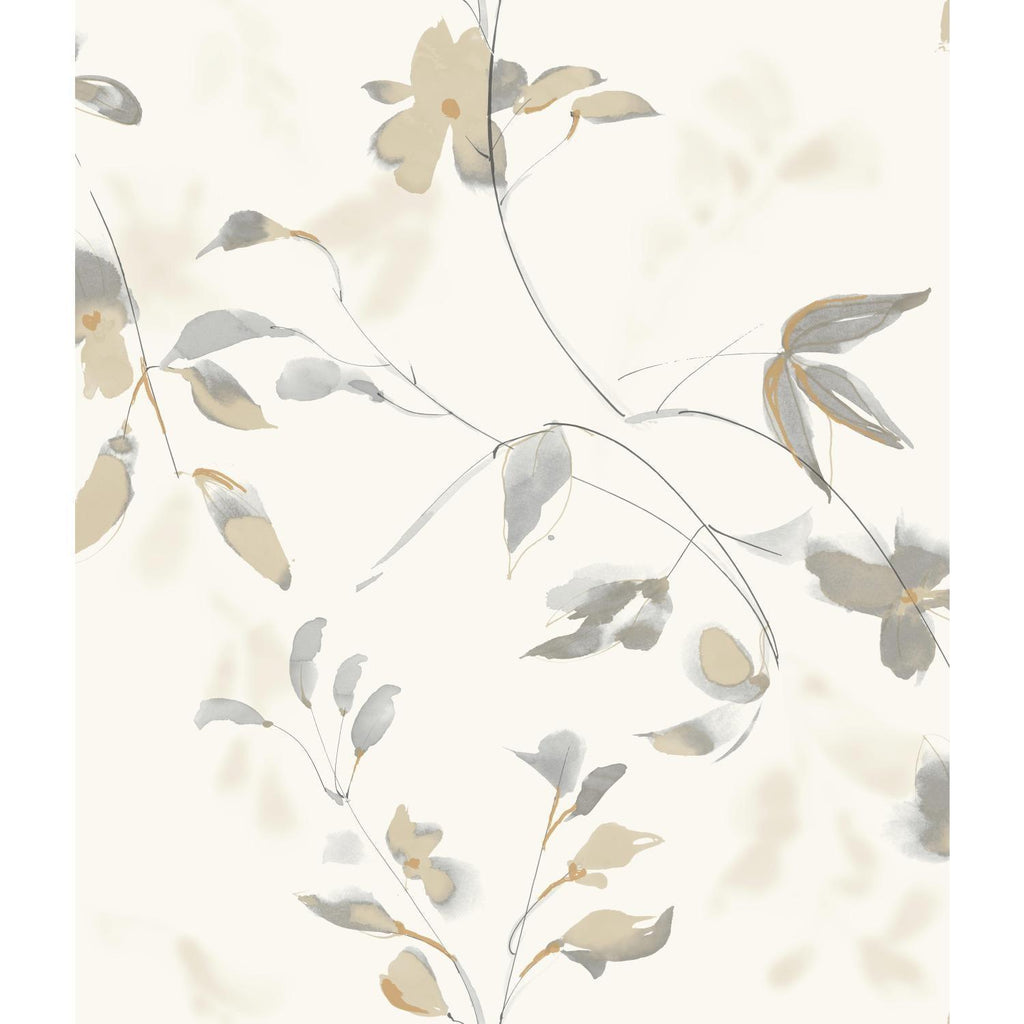 Candice Olson Linden Flower Tan Wallpaper