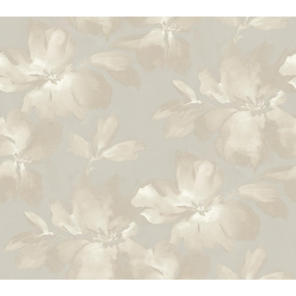 Candice Olson Midnight Blooms Gray Wallpaper
