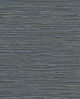 York Ramie Weave Dark Blue Wallpaper