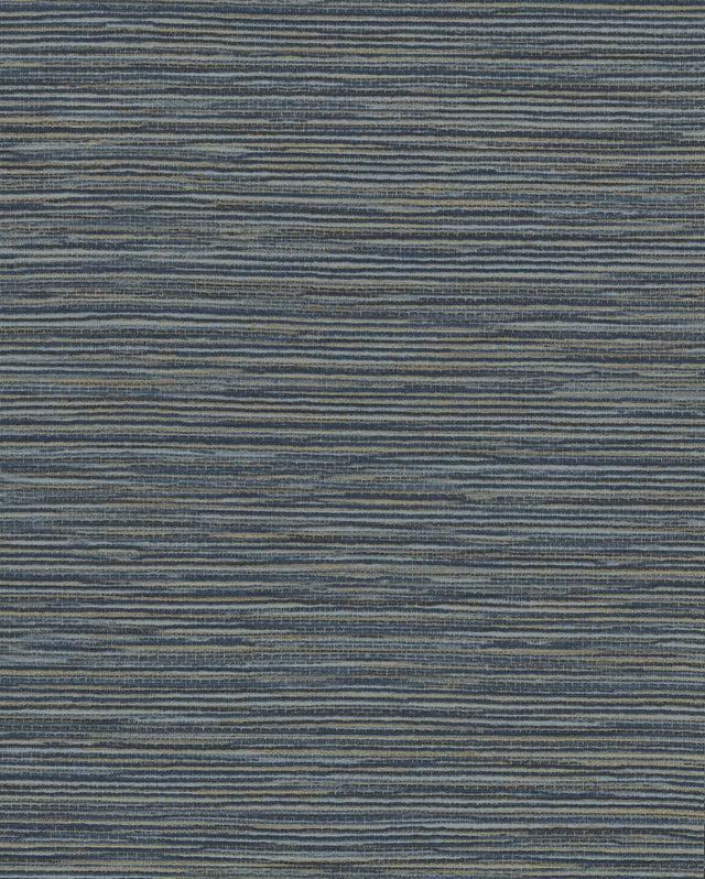 York Ramie Weave Dark Blue Wallpaper