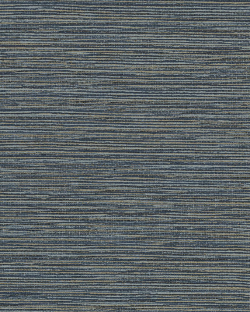 York Ramie Weave Dark Blue Wallpaper