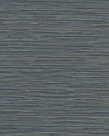 York Ramie Weave Dark Blue Wallpaper