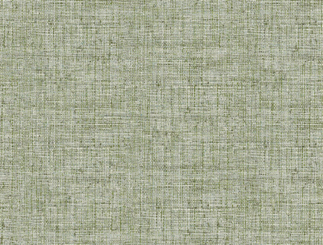 York Papyrus Weave Green Wallpaper