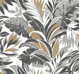 York Palm Silhouette Black / Gold Wallpaper