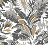 York Palm Silhouette Black / Gold Wallpaper