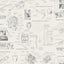 York Marvels Heroes Schematics Cream Wallpaper