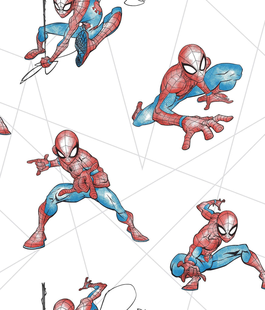 York Spider-Man Fracture Red/Blue/Gray Wallpaper
