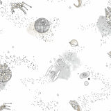 York Star Wars: Good Night Galaxy Black/White Wallpaper