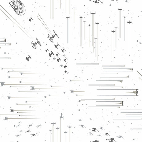 York Star Wars: Galactic Battles Black/White Wallpaper