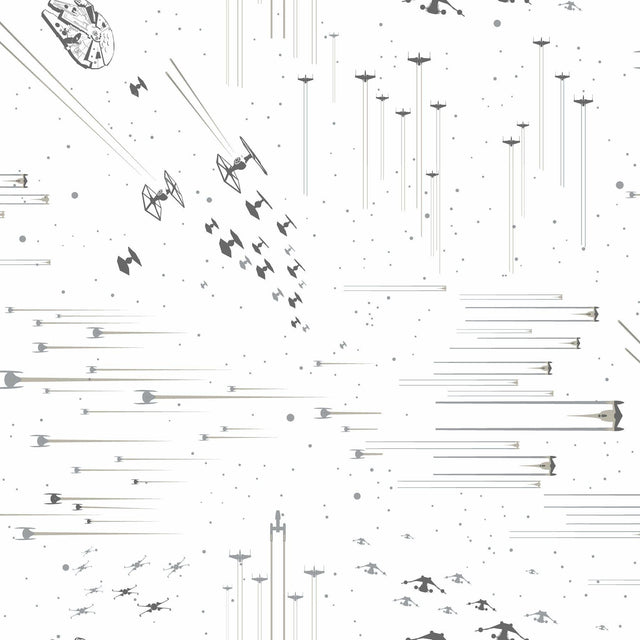 York Star Wars: Galactic Battles Black/White Wallpaper