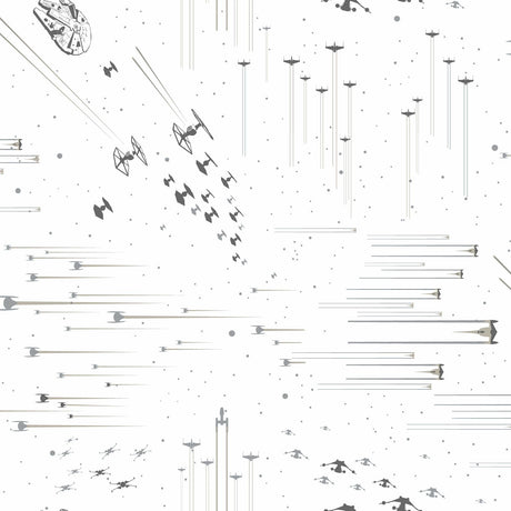 York Star Wars: Galactic Battles Black/White Wallpaper