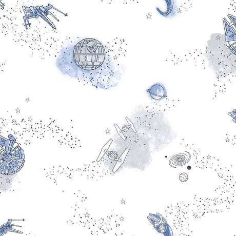 York Star Wars: Good Night Galaxy Blue Wallpaper